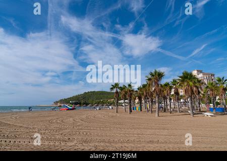 Oropesa del Mar Provinz Castellon Valencia Region Costa del Azahar, Spanien zwischen Benicassim und Marina D`Or Stockfoto